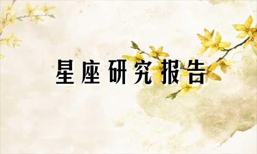 星座研究报告 星座系统分析如何写