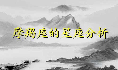 摩羯座的星座分析 摩羯座十二星座分析