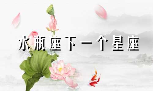 水瓶座下一个星座 水瓶座主播星座分析图