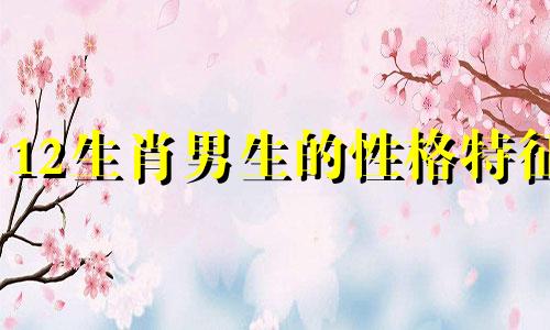12生肖男生的性格特征 12生肖男性内在性别分析