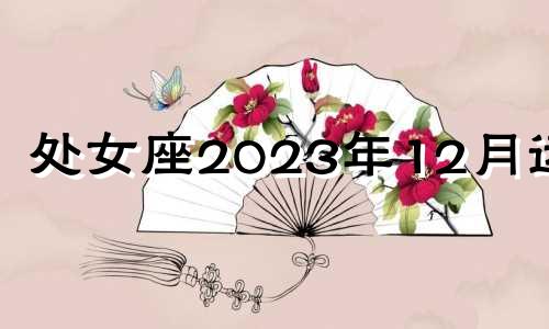 处女座2023年12月运势