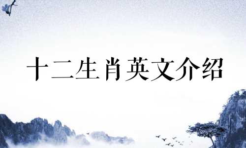 十二生肖英文介绍 12生肖性格有趣的英文解析