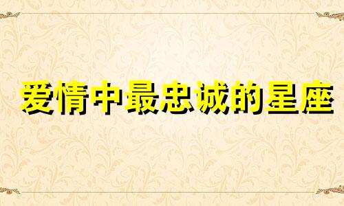 爱情中最忠诚的星座 忠诚星座的外表特征分析