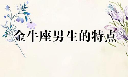 金牛座男生的特点 十二星座分析金牛座男生的特点