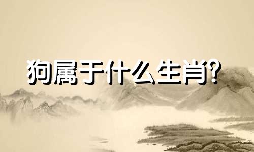 狗属于什么生肖?