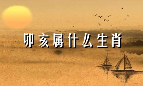 卯亥属什么生肖 子申亥卯年是