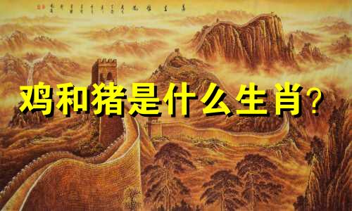 鸡和猪是什么生肖？  属鸡和属猪的人是一辈子的朋友吗？