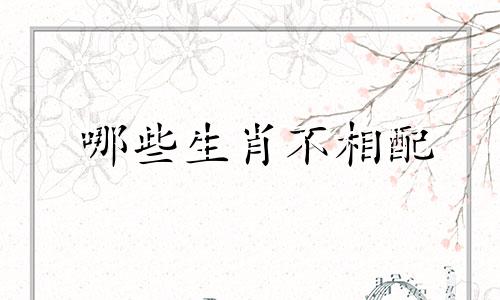 哪些生肖不相配 生肖不同的六大生肖有哪些