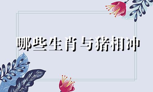 哪些生肖与猪相冲 哪些生肖与猪相冲