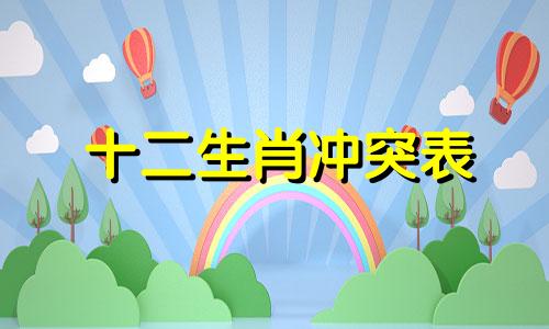 十二生肖冲突表 十二生肖与十二生肖冲突