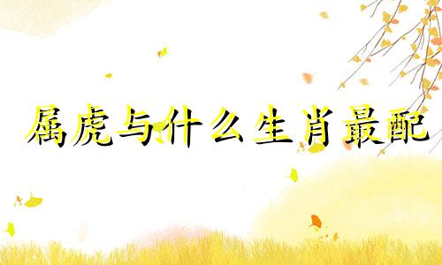 属虎与什么生肖最配 生肖虎与什么生肖最配