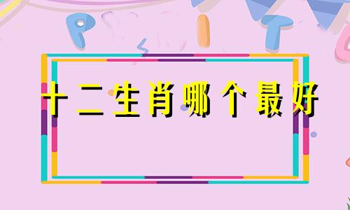 十二生肖哪个最好 十二生肖中哪个生肖最好