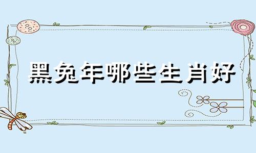 黑兔年哪些生肖好 历史上黑兔年发生了什么，2023年黑兔年哪个生肖运气最好