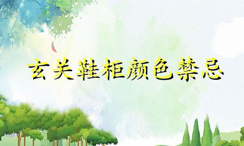 玄关鞋柜颜色禁忌