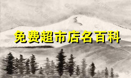 免费超市店名百科 200个