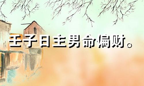 壬子日主男命偏财。