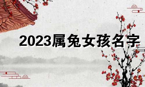 2023属兔女孩名字 2023属兔女孩名字很时尚
