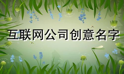 互联网公司创意名字 互联网企业名字合集