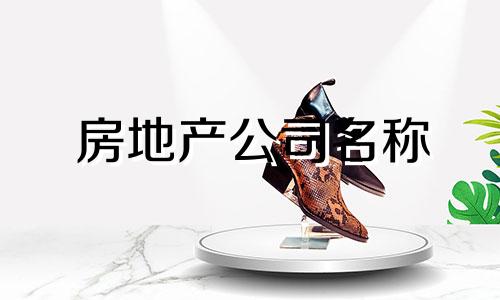 房地产公司名称 房地产公司的名称是什么？