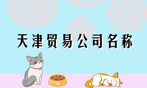 天津贸易公司名称 贸易公司名称