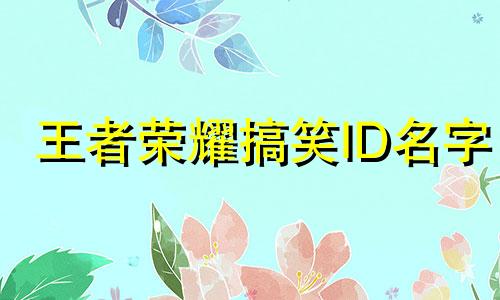 王者荣耀搞笑ID名字 王者ID命名技巧