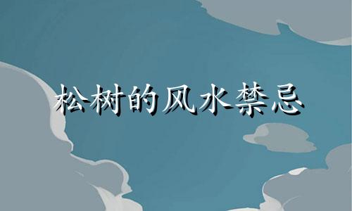 松树的风水禁忌 吉祥松树的风水禁忌图片欣赏
