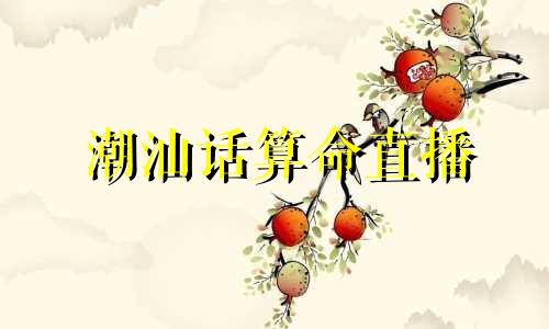 潮汕话算命直播 哪个平台有算命直播？