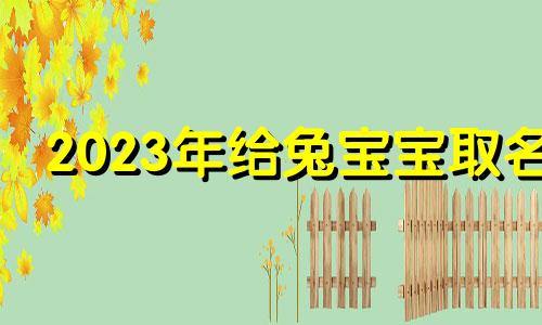 2023年给兔宝宝取名 给兔宝宝取名时需要注意的事项