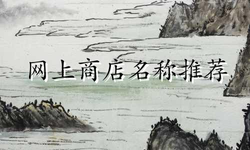 网上商店名称推荐 如何为您的网上商店选择名称