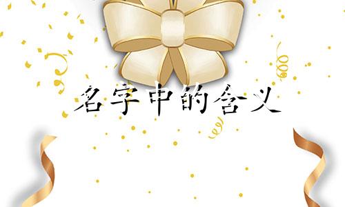名字中的含义