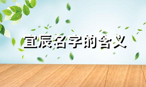 宜辰名字的含义
