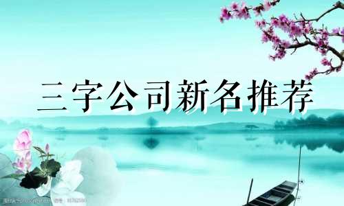 三字公司新名推荐 热门免费企业名