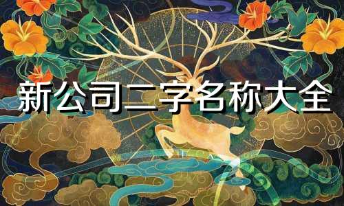 新公司二字名称大全 高分又有意义的企业名称