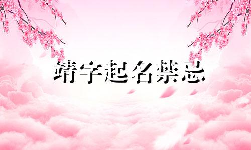 靖字起名禁忌
