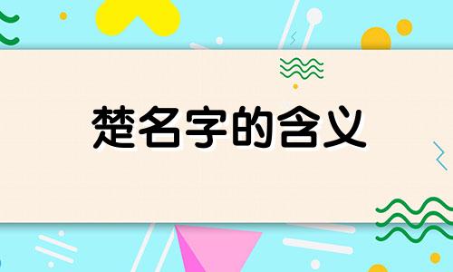 楚名字的含义