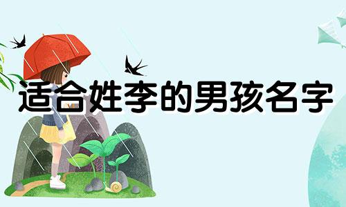 适合姓李的男孩名字