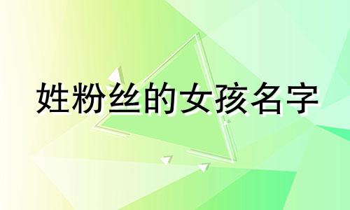 姓粉丝的女孩名字