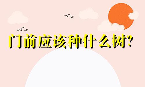 门前应该种什么树?