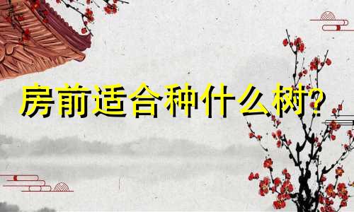 房前适合种什么树？