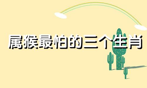 属猴最怕的三个生肖