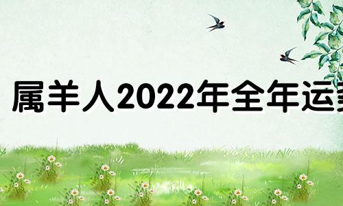 属羊人2022年全年运势