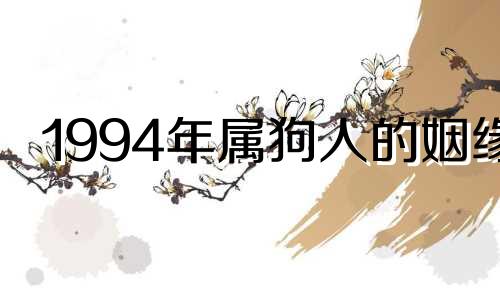 1994年属狗人的姻缘 1994年属狗人晚婚