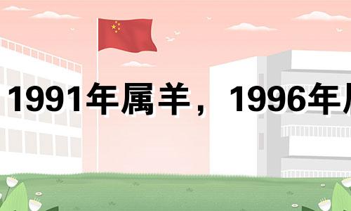 1991年属羊，1996年属鼠