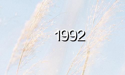 1992 年是哪一年？