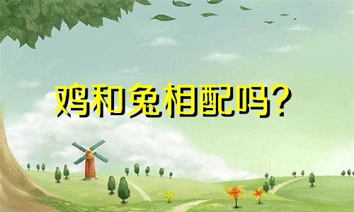 鸡和兔相配吗？