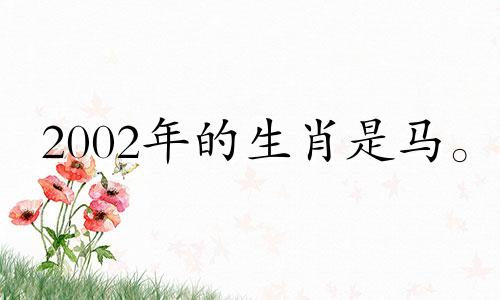 2002年的生肖是马。 2021年太岁会损害你的健康。