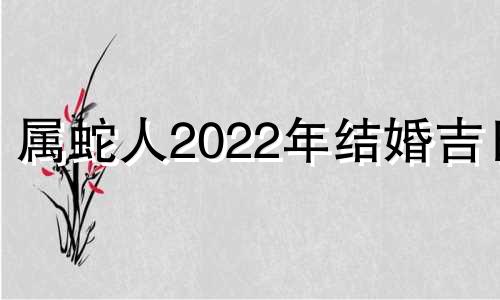 属蛇人2022年结婚吉日