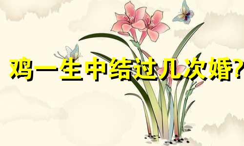 鸡一生中结过几次婚?