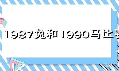 1987兔和1990马比赛很好