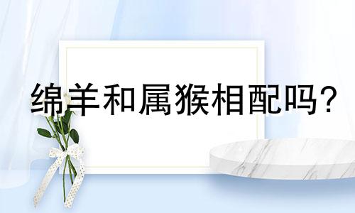 绵羊和属猴相配吗?